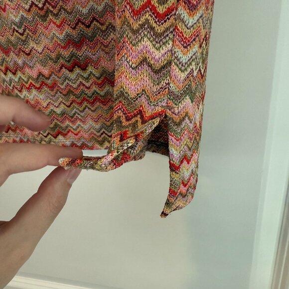 Chico's Travelers Multi Color Chevron Tank Top Size 1 (8 / 10) - Picture 4 of 8